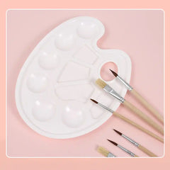 6-Piece Artist Brush & Palette Set – Ideal for Oils, Acrylics, and Watercolors