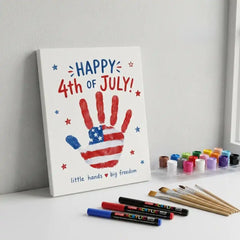 DIY Family Handprint Canvas Art Kit - Skin-Safe & Mess-Free