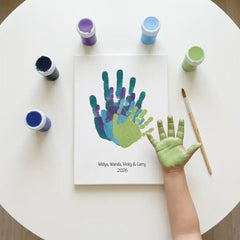 DIY Family Handprint Canvas Art Kit - Skin-Safe & Mess-Free