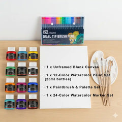 Personalized Family Handprint Art Kit | Custom Handprint Frameless Canvas Painting Set with Non-Toxic Paints for Family Keepsakes & Wall Decor