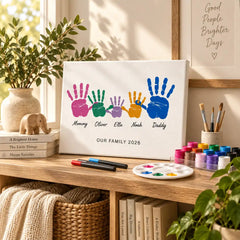 DIY Family Handprint Canvas Art Kit
